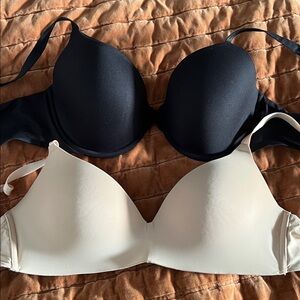 Calvin Klein Black and Auden tan Bras